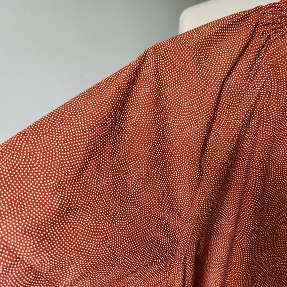 Uniqlo U Seersucker Short Sleeve Dress A Line Midi Cotton Pockets Size Medium - Picture 4 of 13